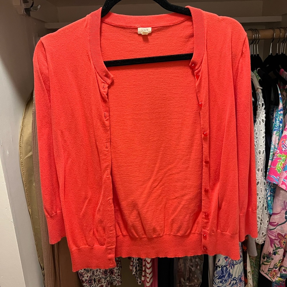 J. Crew Coral Cardigan